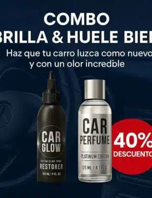 El combo especial para tu vehículo. Restaurador partes y perfume premiun