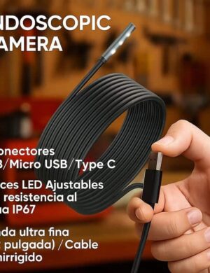 Cámara Endoscópica Ultrafina y Resistente al Agua: ¡Explore, Inspeccione y Repare en Cualquier Lugar! 🔍🔧💧