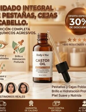 El Aceite 100% Orgánico Para Cejas, Pestañas y Cabello Más Fuerte — Certificado USDA
